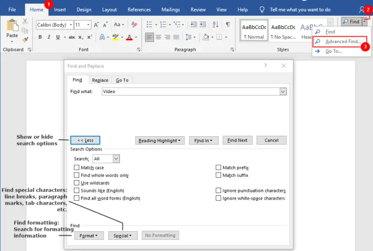advance-find-in-microsoft-word-fast-tutorials